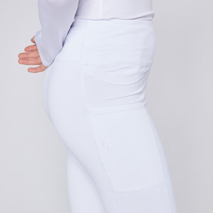 CAMEO CORE COLLECTION TIGHTS WHITE - Ladies Riding Tights, Equestrian Apparel, White Leggings, Women's Sportswear