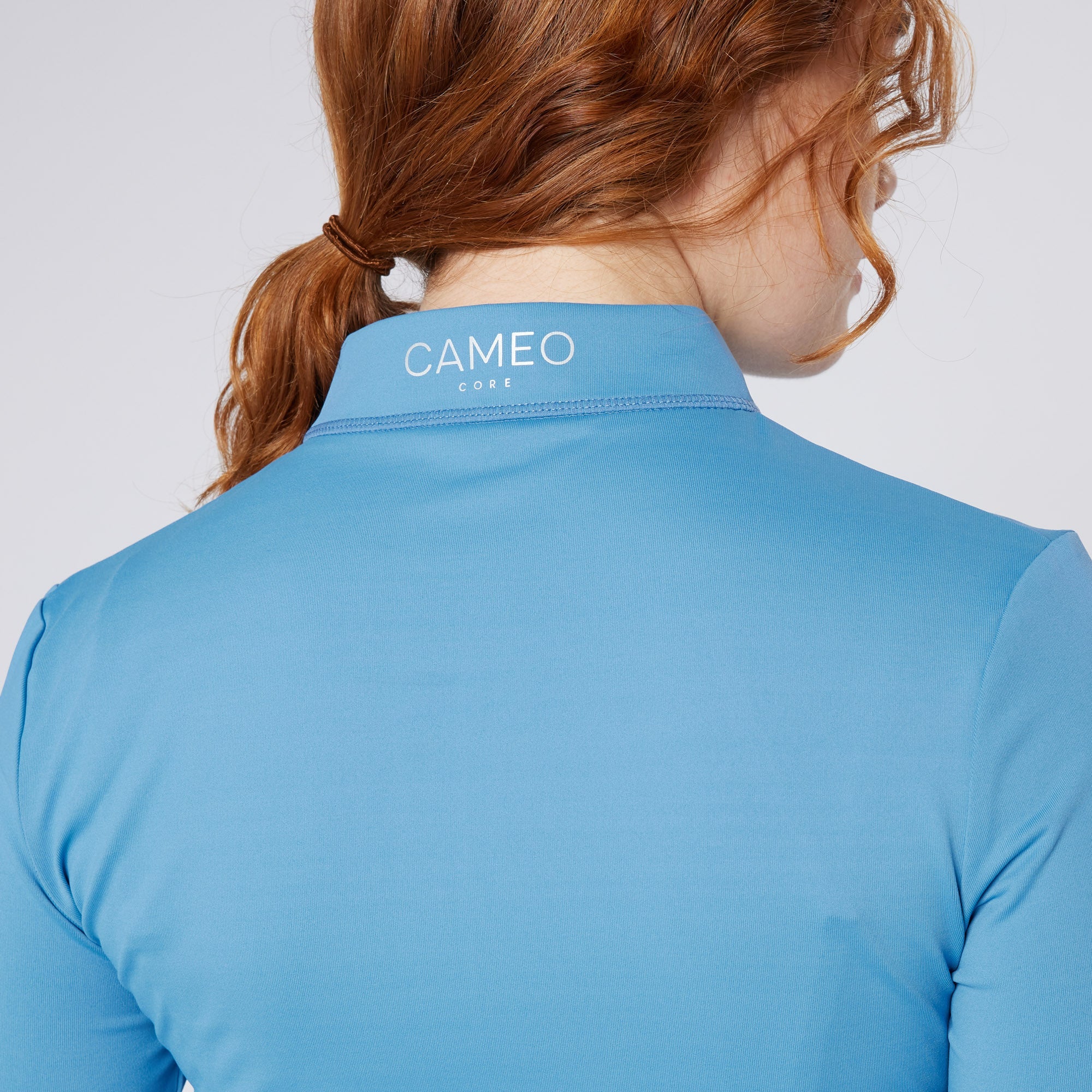 CAMEO Baselayer Airforce Blue Riding Shirt. Ladies Equestrian Baselayer. 