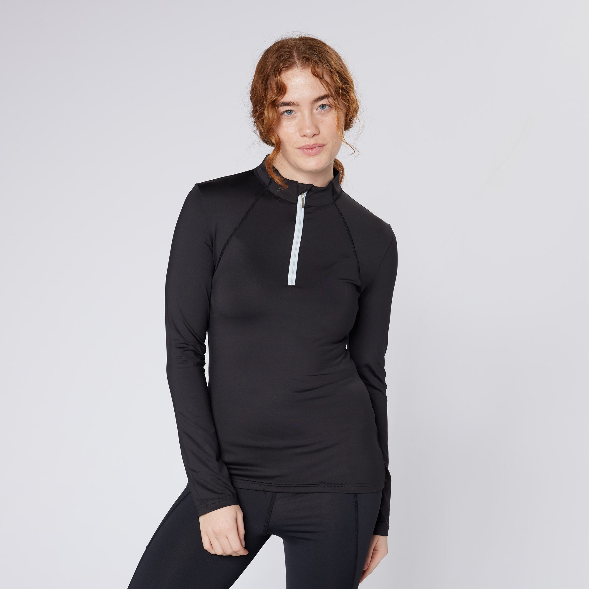 Black Cameo Baselayer - Ladies Equestrian Riding Baselayer with 4-Way Stretch - Equiflair