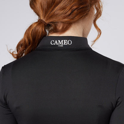 Cameo Black Equestrian Baselayer | Women's Riding Apparel | Long Sleeve Equestrian Top | Cameo Core Collection