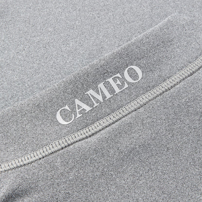 CAMEO BASELAYER MARL - Ladies Riding Baselayer, Marl Grey with CAMEO Logo - Equiflair Equestrian Apparel
