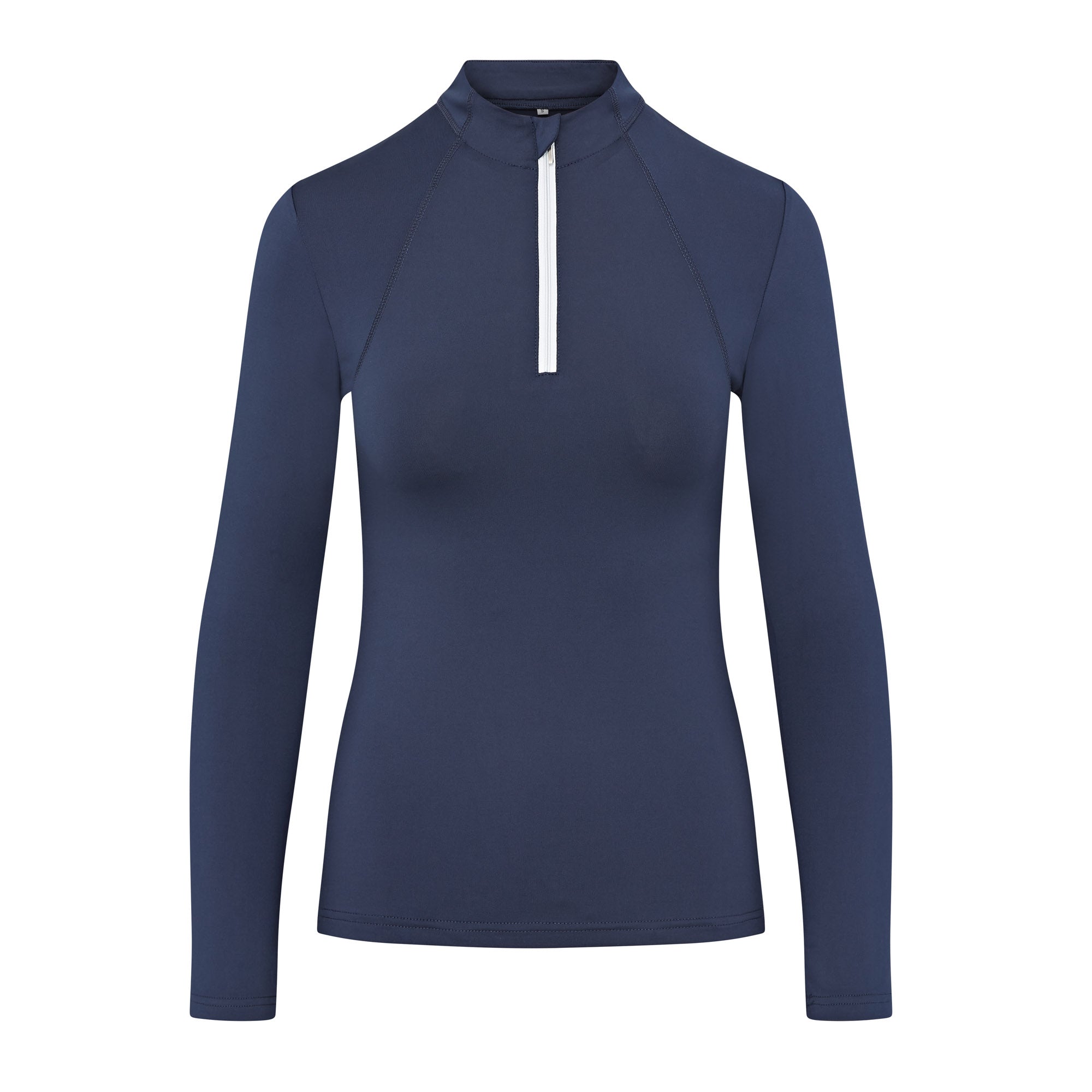 CAMEO BASELAYER NAVY by Equiflair - Ladies Riding Baselayer, Long Sleeve, Navy Blue, Quarter Zip, Equestrian Apparel