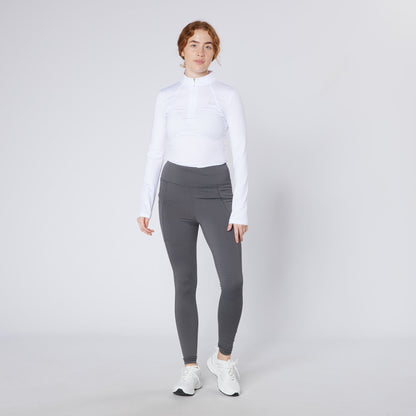 Dark Grey Cameo Core Riding Tights - Women's Equiflair Equestrian Apparel