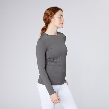 Equiflair CameoTech Charcoal Equestrian Baselayer - Long Sleeve Riding Apparel