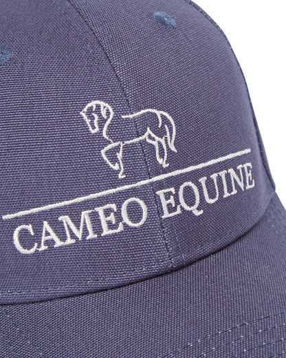 CAMEO Equine Navy Equestrian Cap from Equiflair - Horse Riding Hat with Embroidered Logo