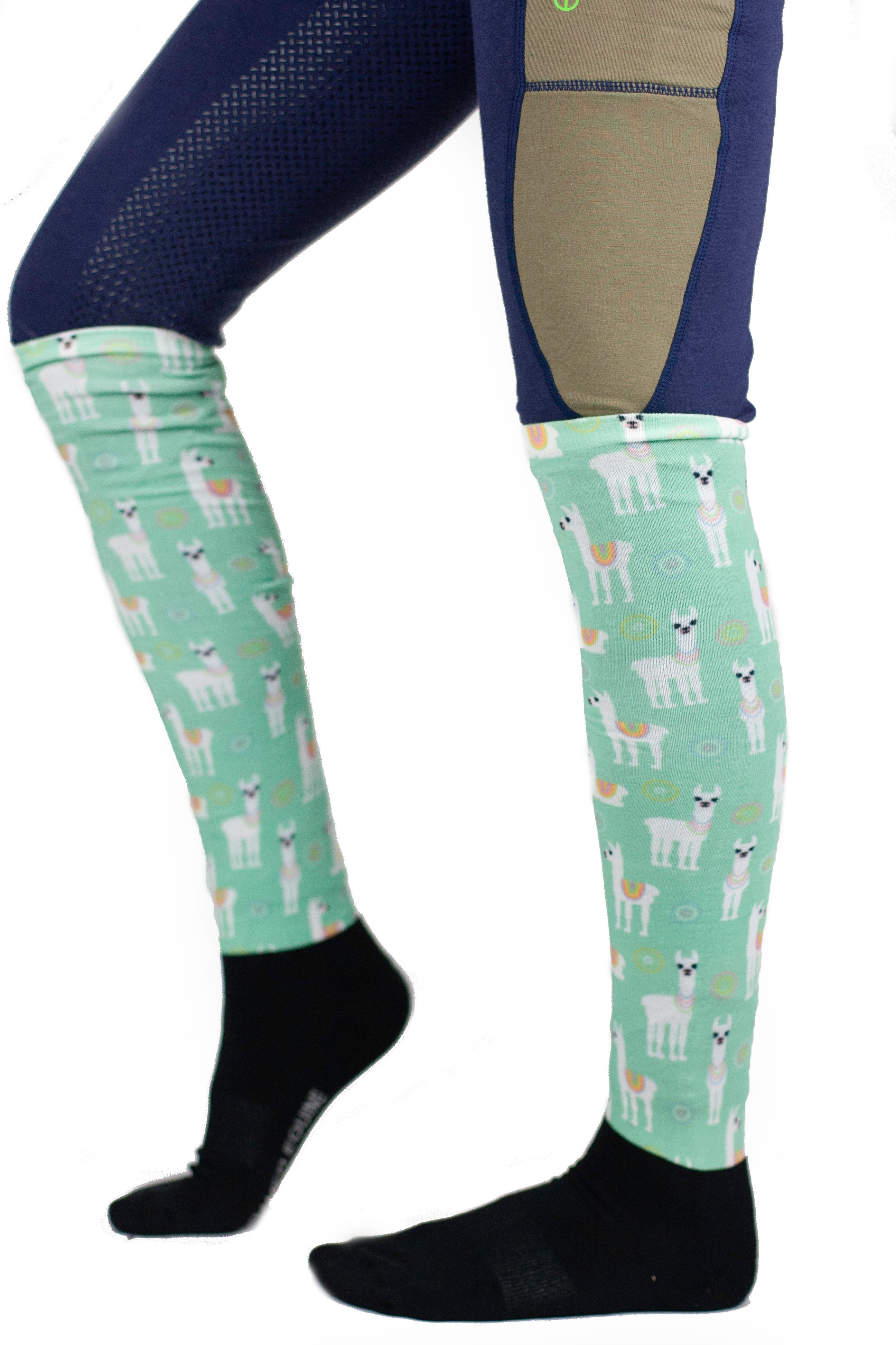CAMEO MARMADUKE LLAMA Socks: Equestrian Riding Socks with Fun Llama Print from Equiflair