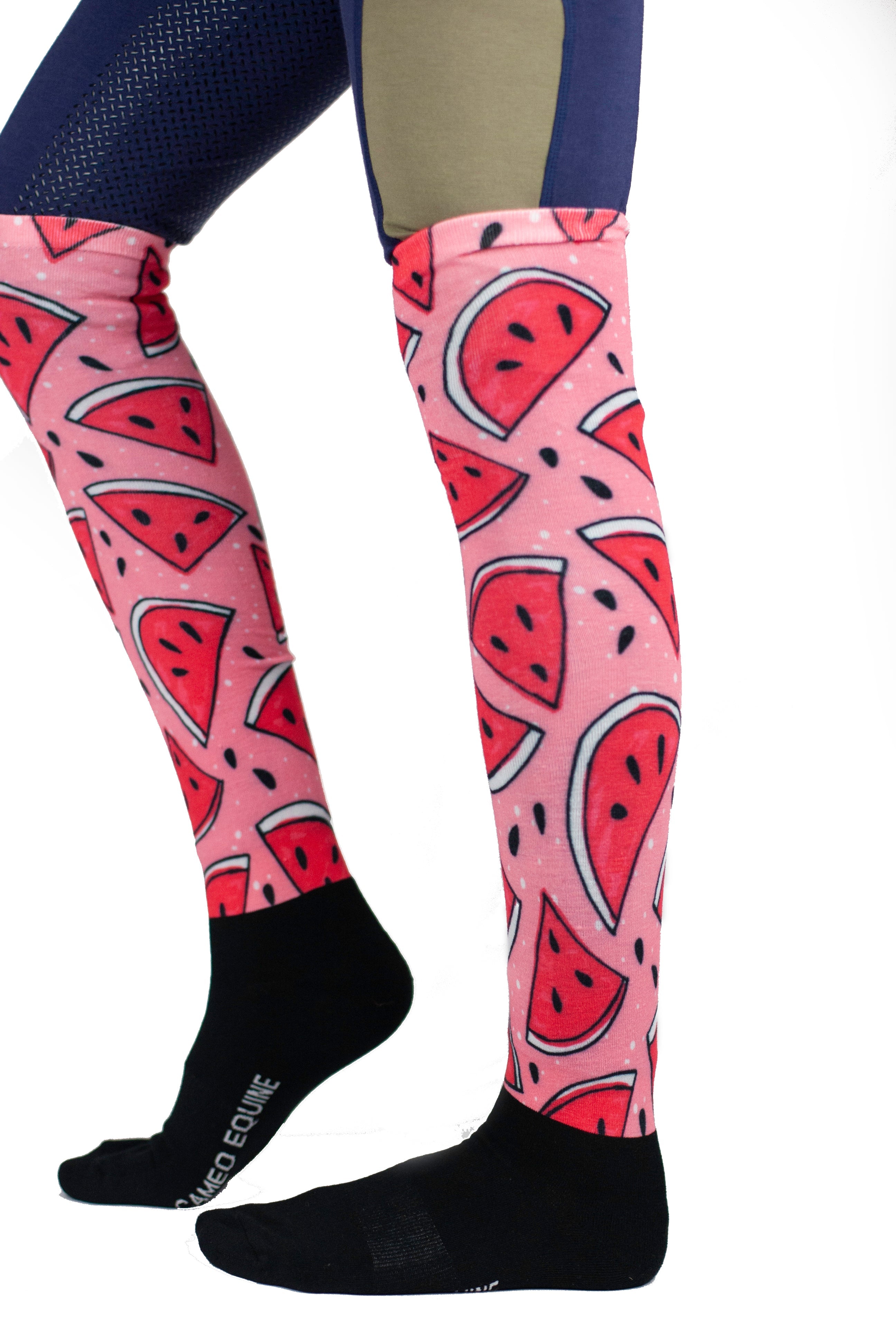 CAMEO Equine Marmaduke Socks - Watermelon Print | Equestrian Riding Socks for Women | Equiflair