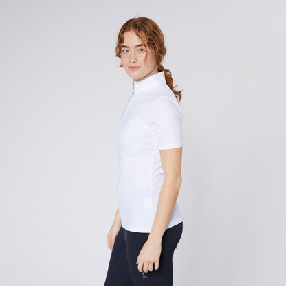 CAMEO PERFORMANCE COMPETITION WHITE Shirt - Equestrian Clothing, White Show Shirt, Competition Apparel