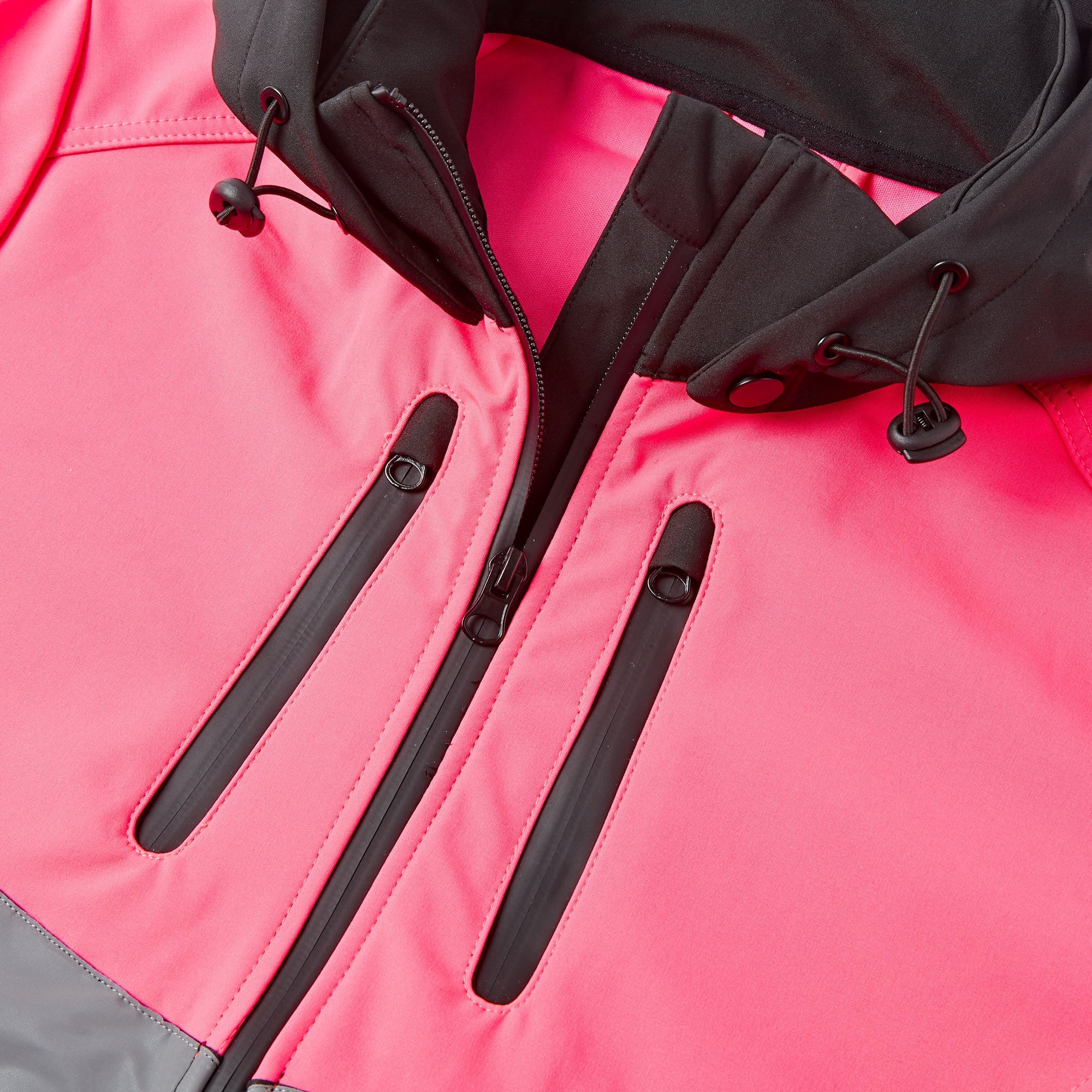 Equiflair Hi Viz Pink Riding Jacket - Water Repellent, Reflective - Safety Gear