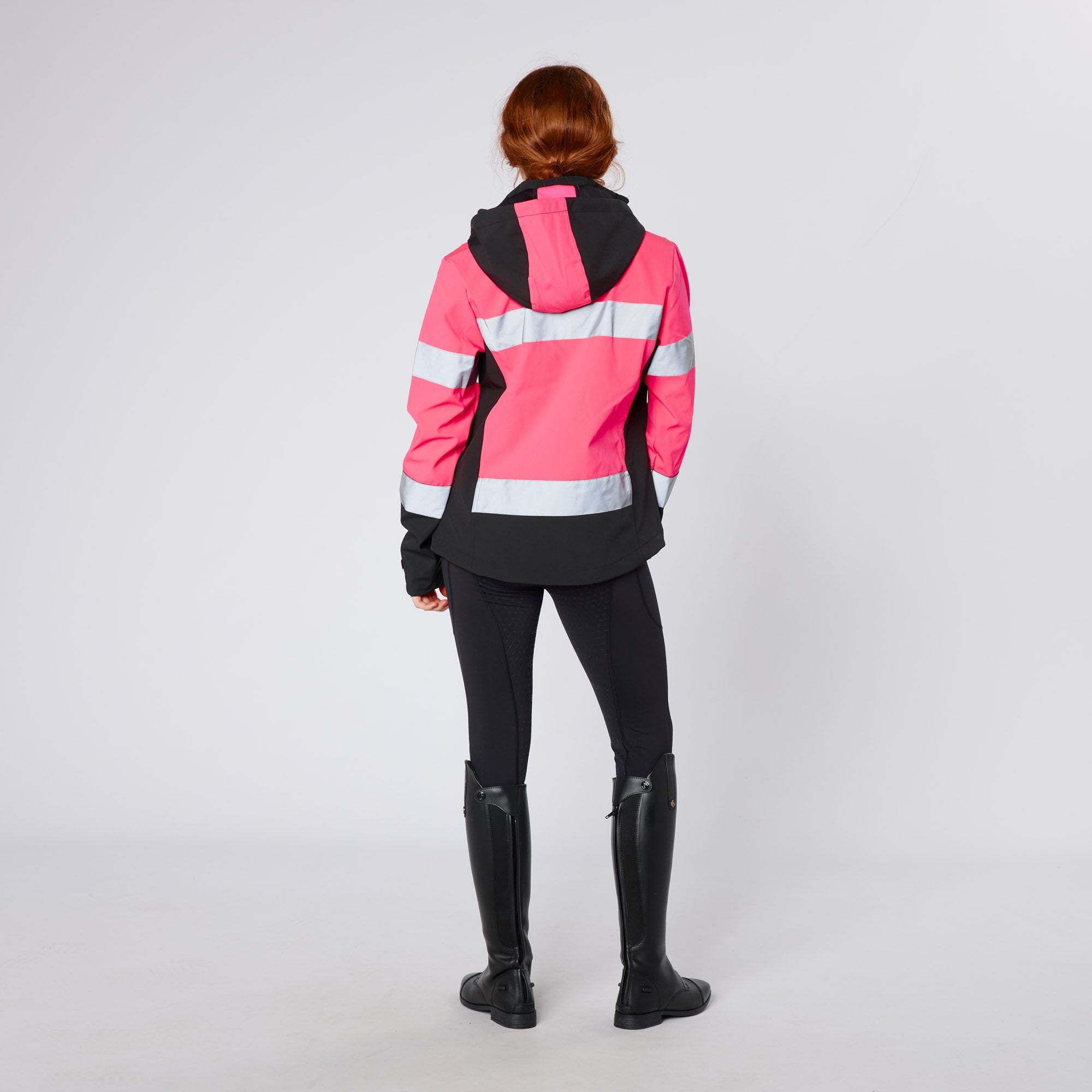 Hi Viz Equestrian Jacket - CAMEO WATER REPELLENT HI VIZ JACKET PINK - Riding Jacket