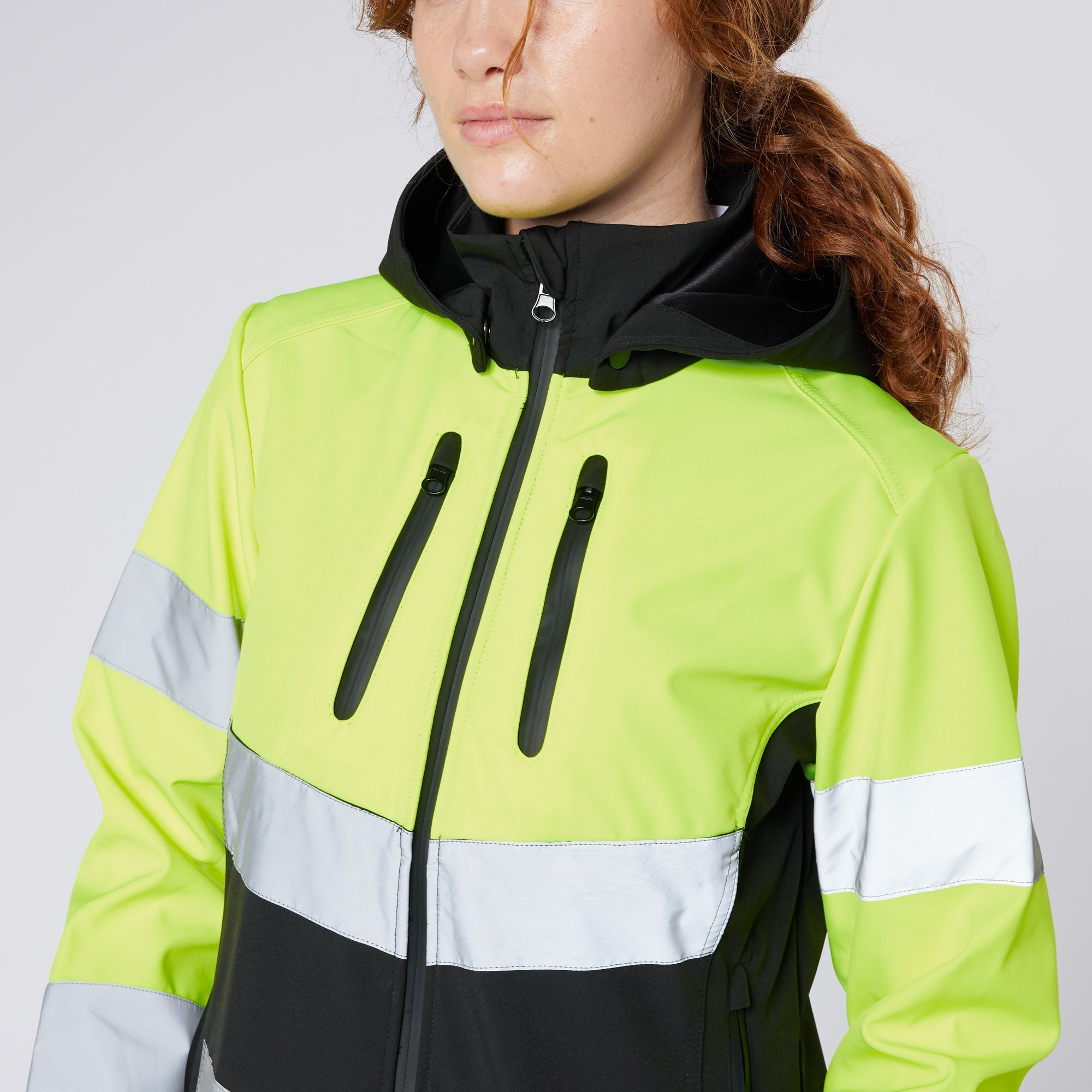 Hi Viz Riding Jacket - Water Repellent, Reflective, Yellow - Equiflair