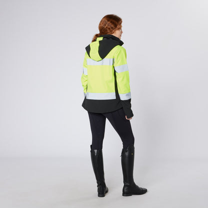 Equiflair CAMEO Hi Viz Riding Jacket - Yellow, Water Repellent, Reflective, Safety Gear