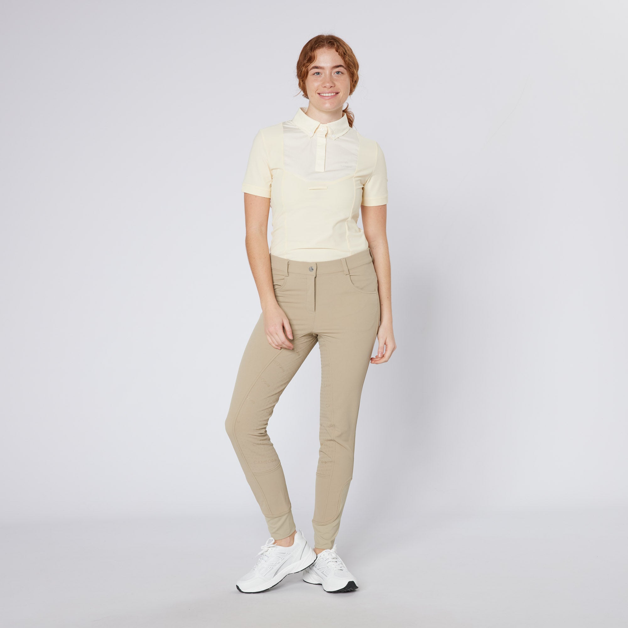 CAMEO Classic Show Shirt - Yellow Equestrian Shirt at Equiflair: Short Sleeve, Breathable Competition Top