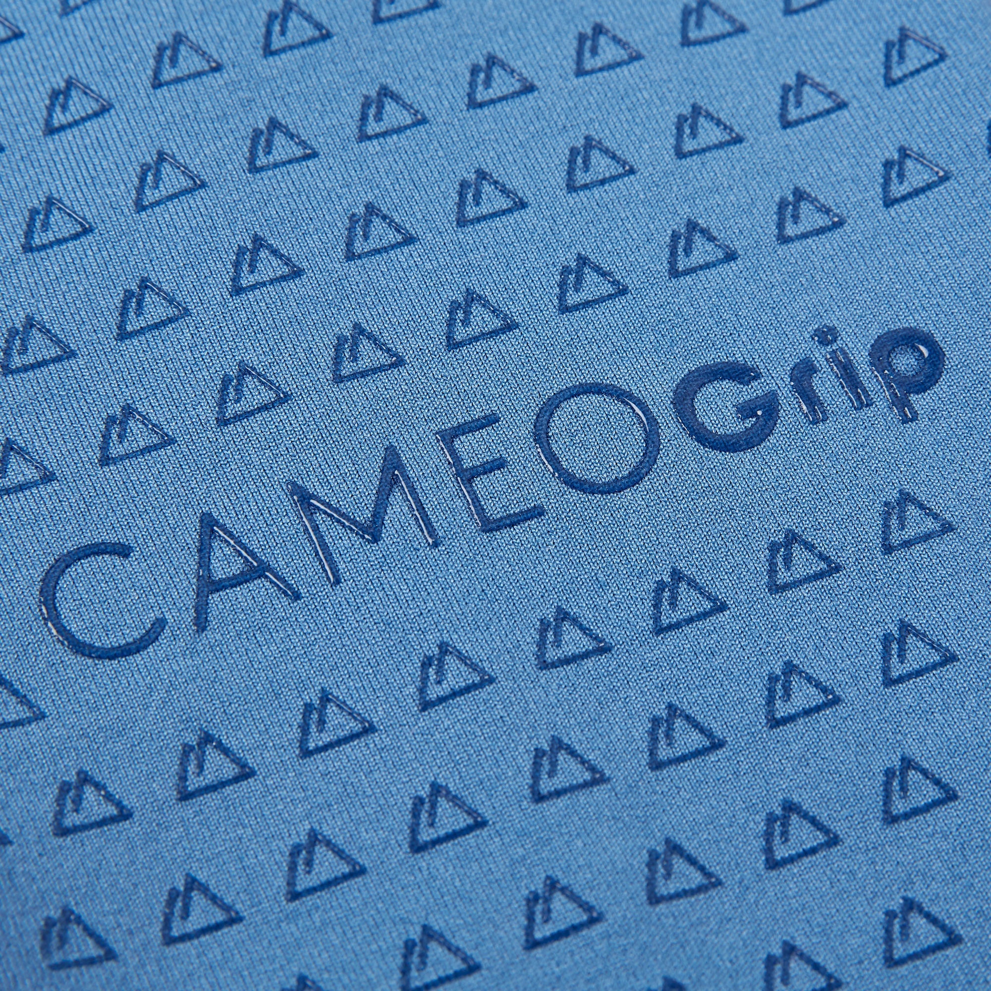 CAMEOgrip Junior Winter Riding Tights Blue: Grip Fabric, Mountain Pattern - Equestrian Clothing