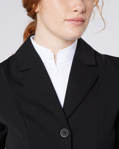 CAMEO ADA Black Show Jacket for Equestrian Competition - CameoTech Stretch Fabric, Stylish & Fitted. Equiflair