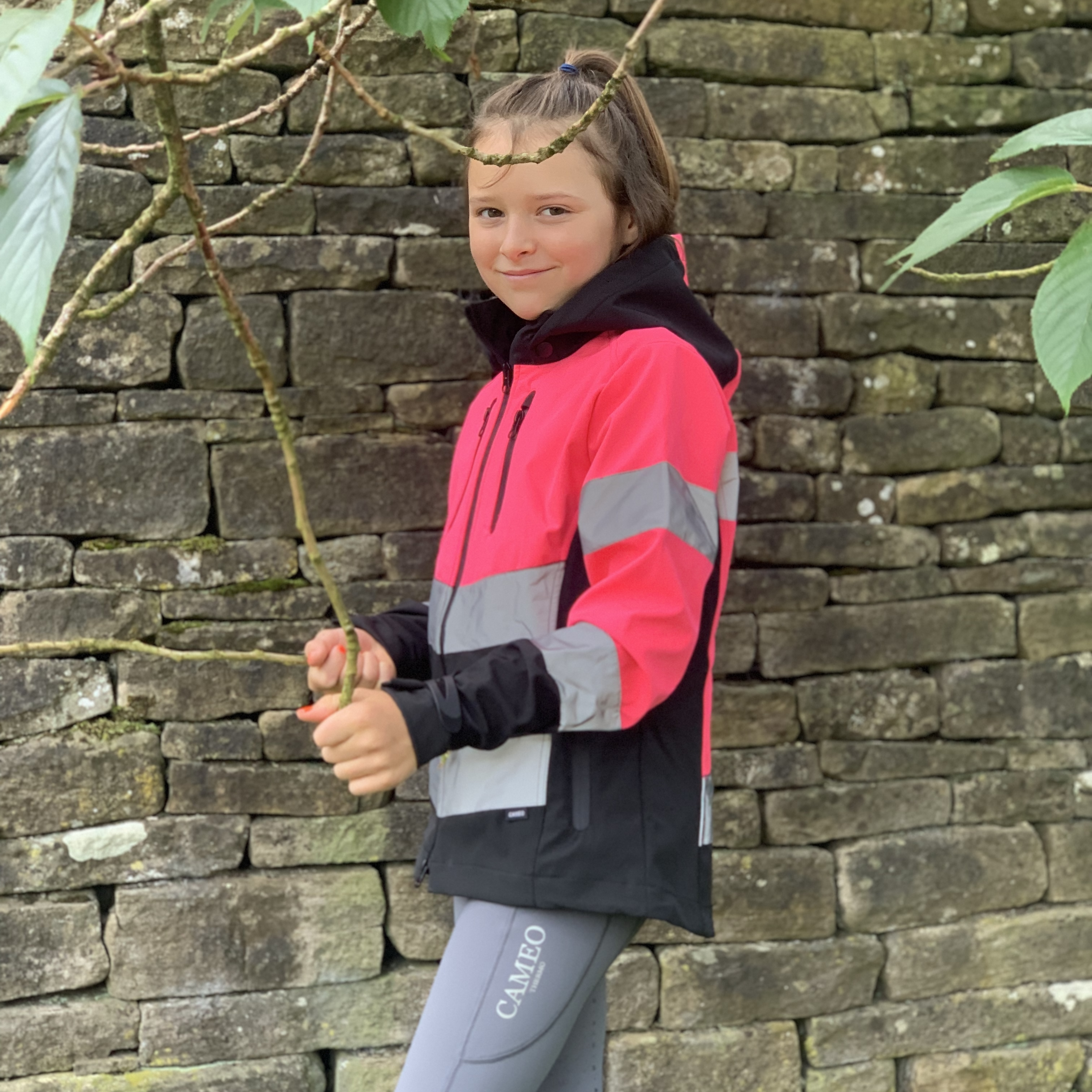 CAMEO Junior Hi Viz Jacket Yellow - Equiflair - Kids Riding Apparel