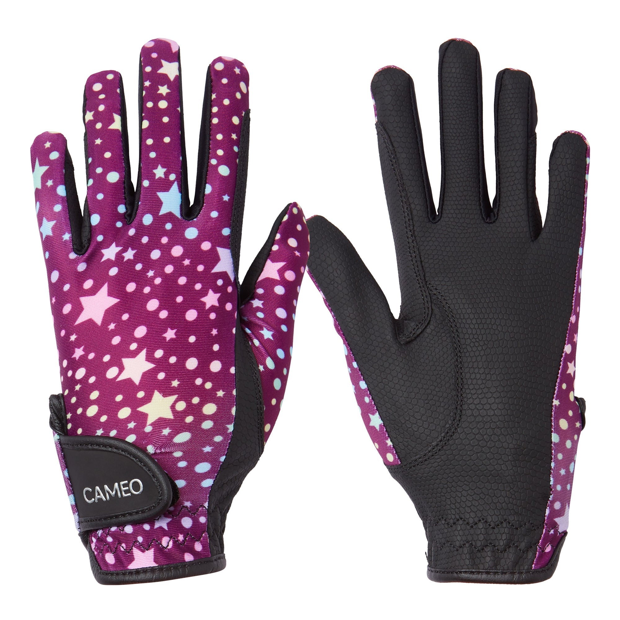 Cameo Junior Zest Riding Glove Berry Stars