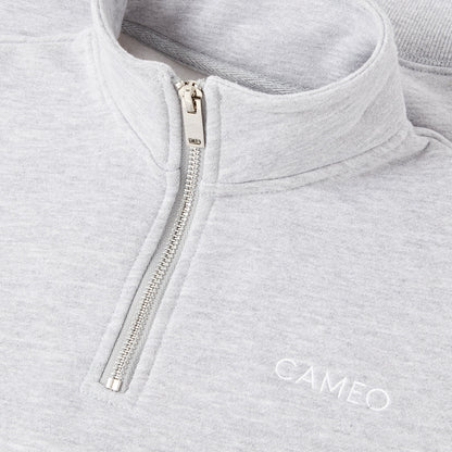 Cameo Grey Mid Layer Sweatshirt - Quarter Zip Equestrian Top from Equiflair