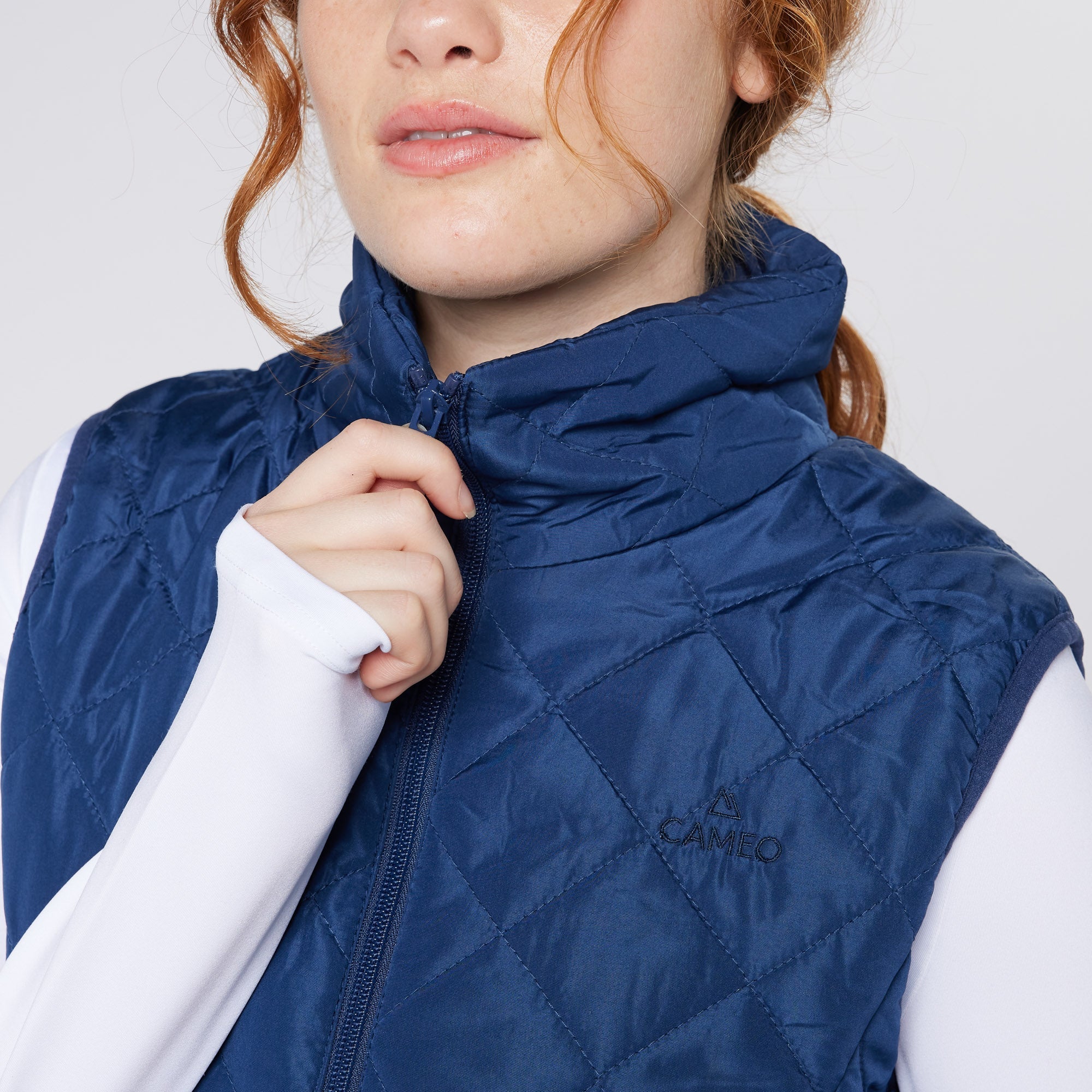 CAMEO ALL SEASON GILET NAVY - Equestrian Vest, Water-Resistant, Quilted, Layering. #EquestrianFashion