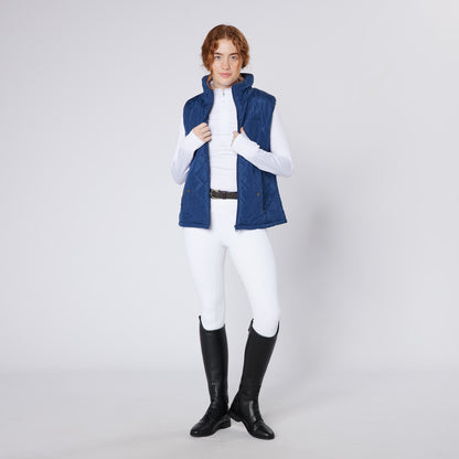 Equiflair Cameo Navy Gilet - Women's Equestrian Vest for Riding, Water Resistant, Stylish Layering Apparel