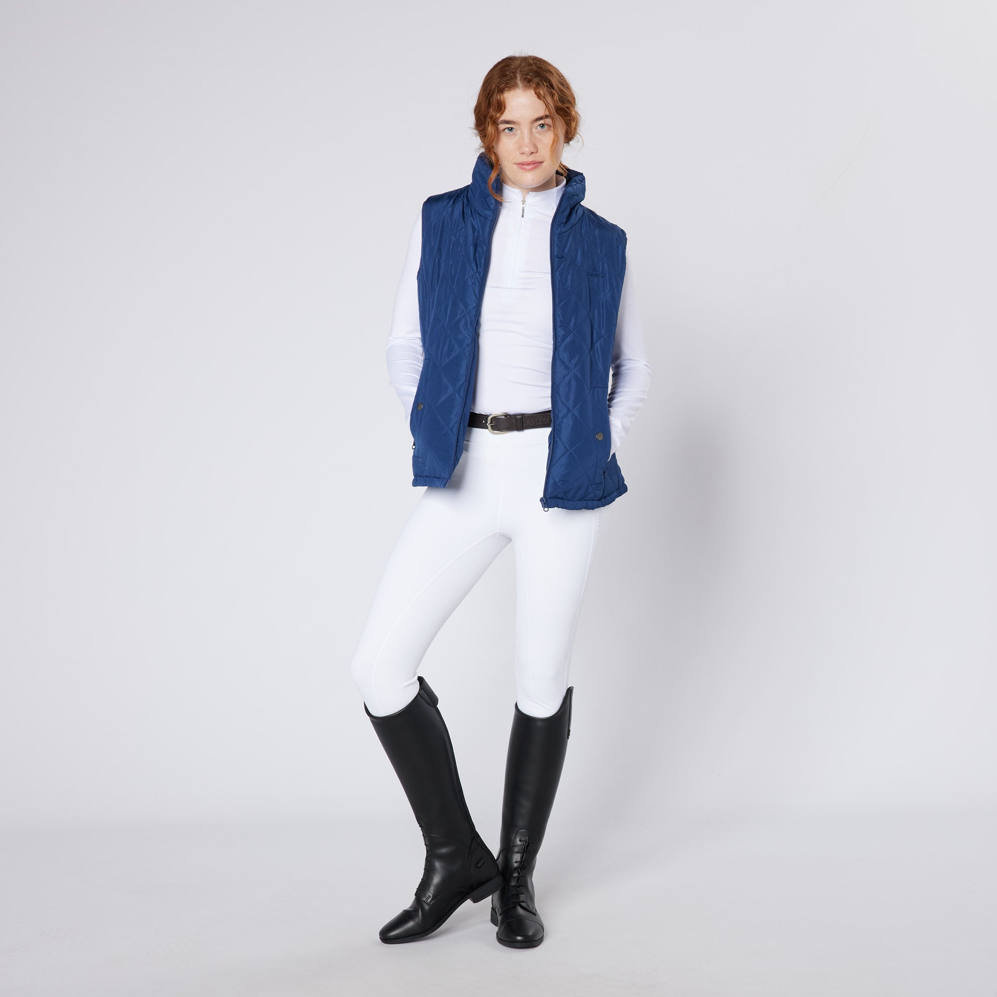 Equiflair CAMEO Navy Gilet: Women's Riding Vest, Stylish & Functional