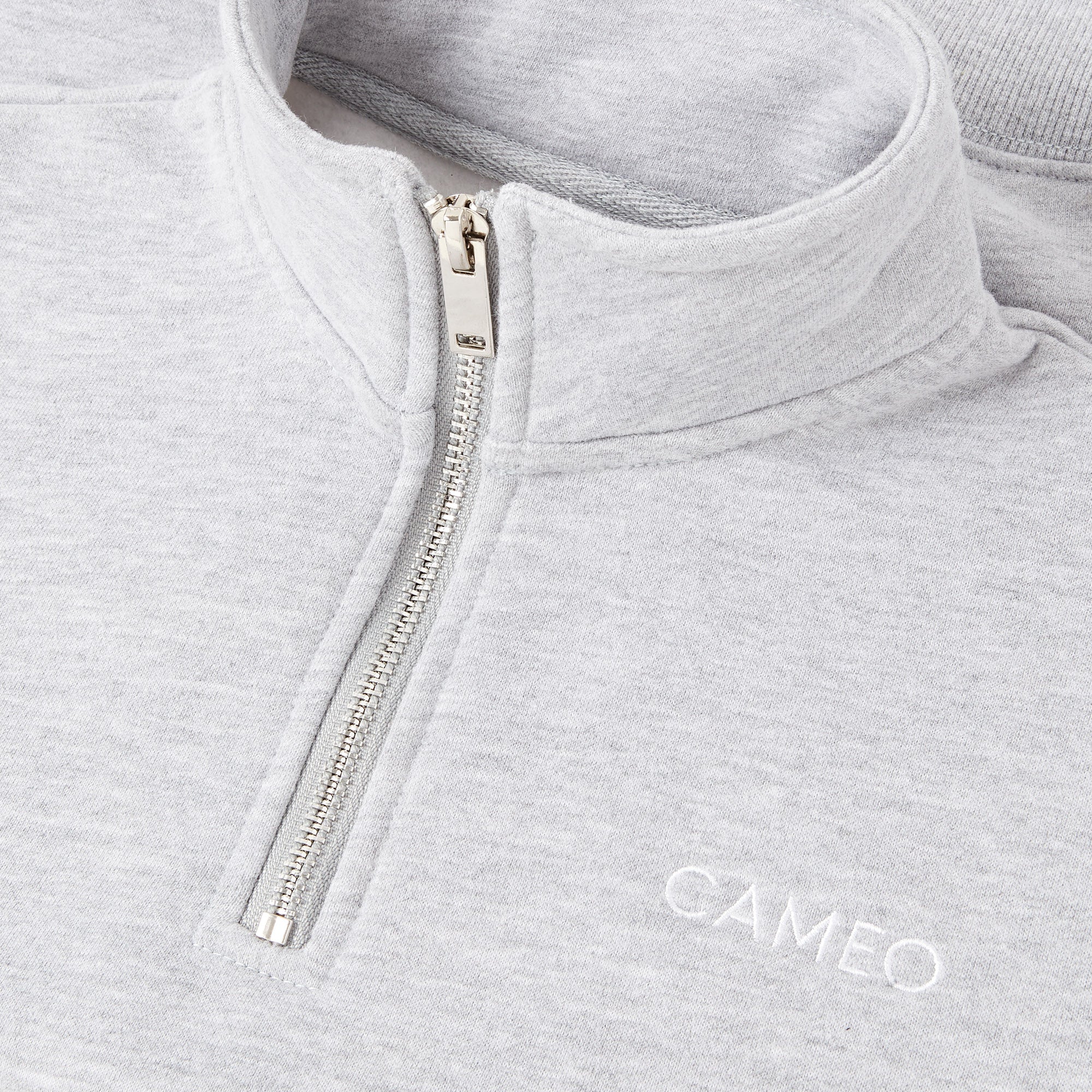 CAMEO Junior Grey Mid Layer Sweatshirt: Quarter Zip Collar, Equestrian Clothing