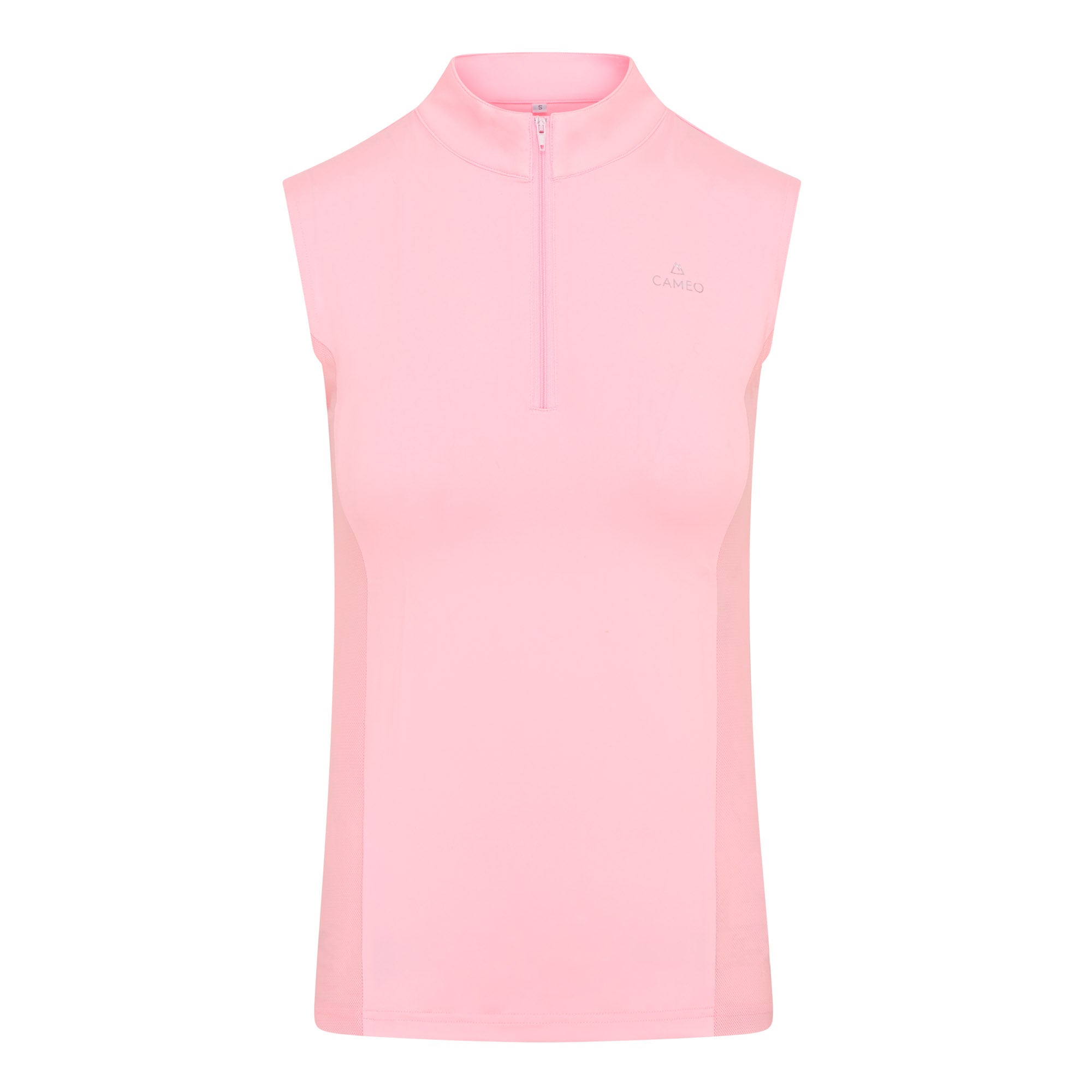 CAMEO Summer Baselayer Pale Pink - Sleeveless Quarter Zip Equestrian Top for Women at Equiflair - Shop Now!