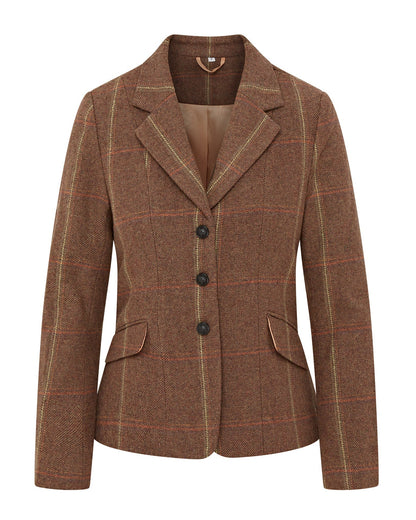 Equiflair CAMEO Tweed Show Jacket Brown - Tailored Riding Coat with Fox Head Buttons