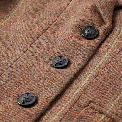 Brown Tweed Show Jacket with Fox Head Buttons - Equiflair Equestrian