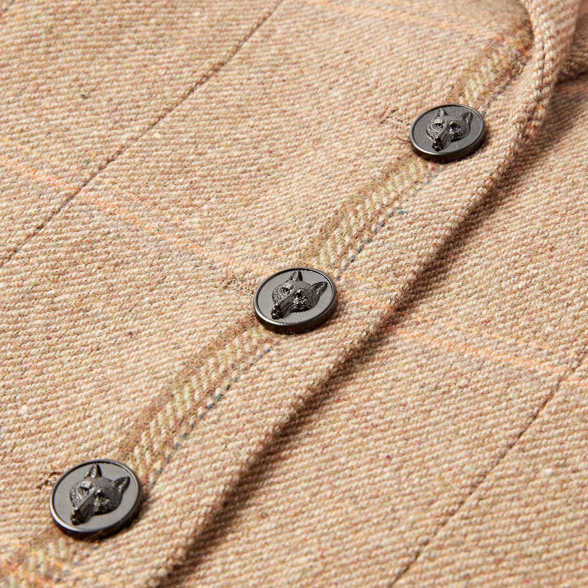 Tweed Show Jacket with Fox Head Buttons - Equiflair Riding Apparel