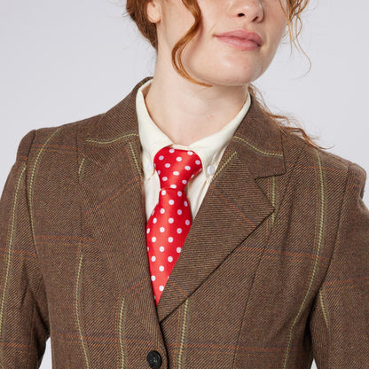 Brown Tweed Show Jacket with Fox Head Button - Equiflair Equestrian Apparel