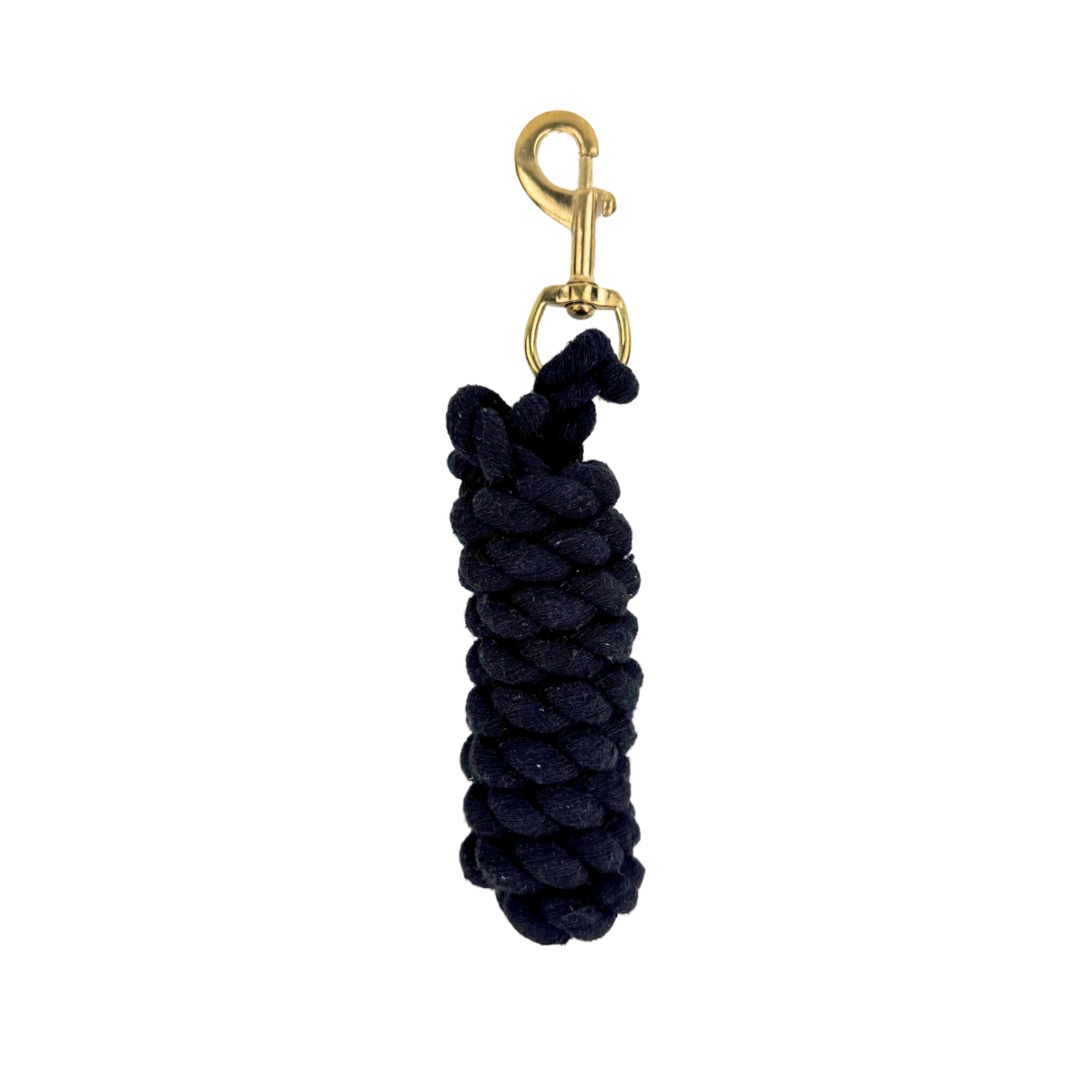 Black Cotton Horse Lead Rope - Durable & Comfortable Equine Gear