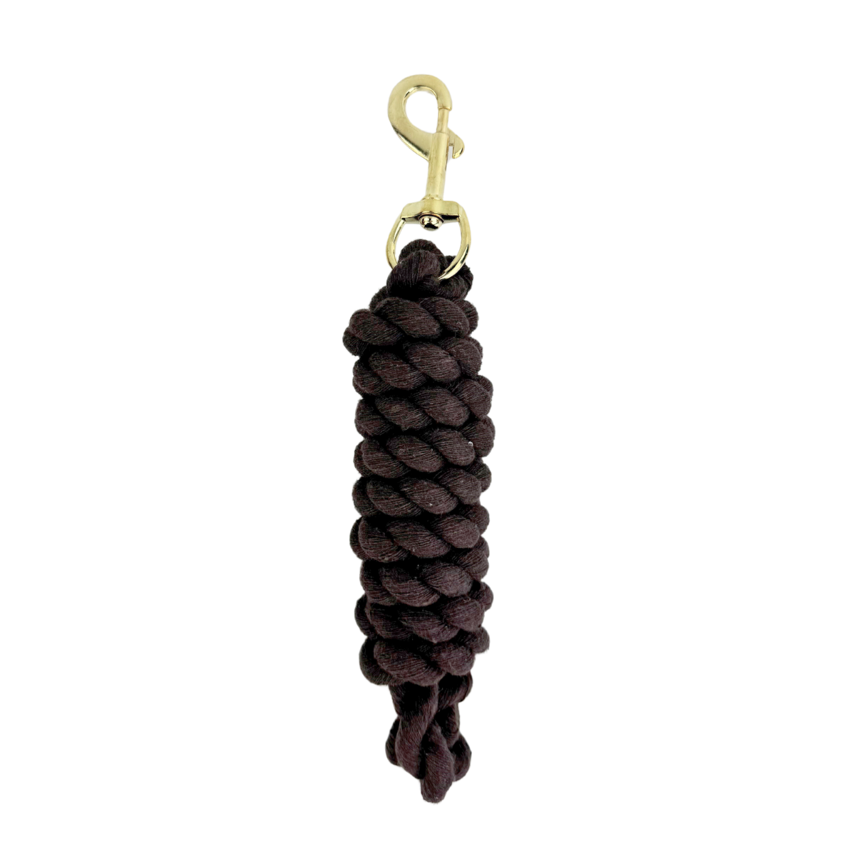 Chocolate Brown Horse Lead Rope - Cotton, Durable, with Swivel Snap