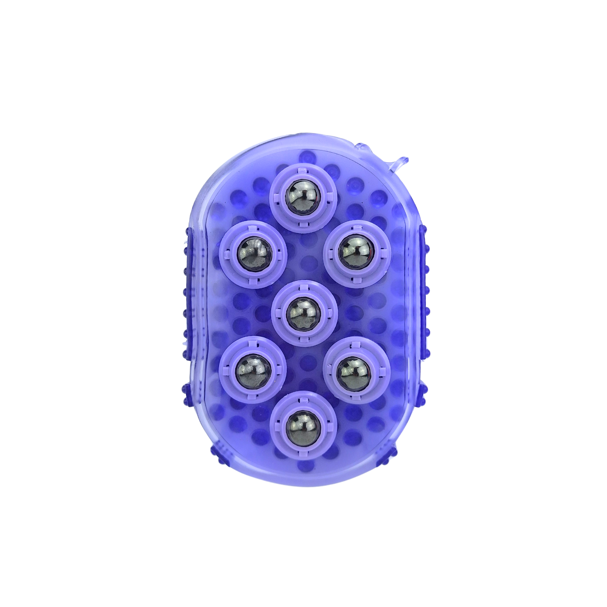 CAMEO Magnetic Massage Mitt Purple: 2-in-1 grooming tool with rubber curry comb and massaging roller balls for muscle relaxation