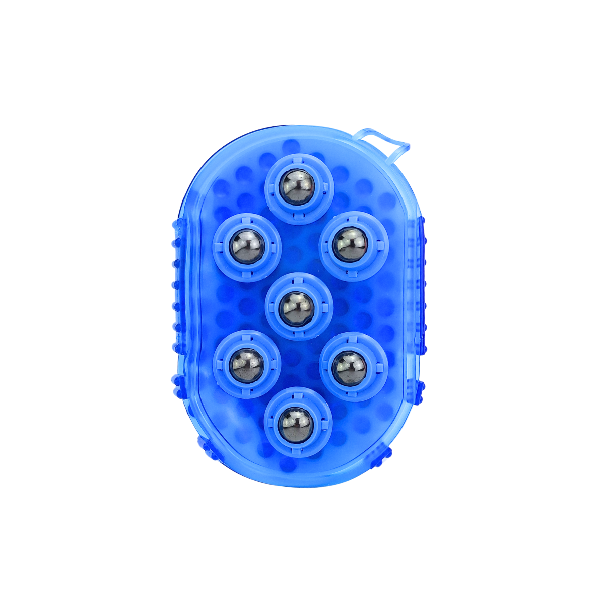 Equiflair CAMEO Blue Magnetic Massage Mitt with Roller Balls and Curry Comb for Horses Grooming