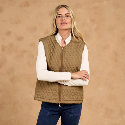 TOGGI Carney Women's Reversible Fleece Gilet | Sherpa & Quilted Vest