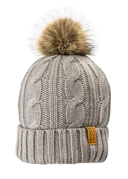 Woof Wear Cable Beanie Stone