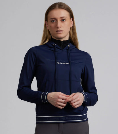 PREMIER EQUINE Cadenza Navy Riding Hoodie: Technical, Moisture-Wicking Equestrian Apparel