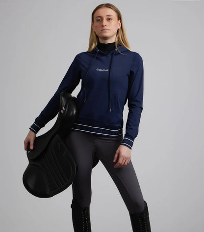 PREMIER EQUINE CADENZA Technical Riding Hoodie Navy - Lightweight Horse Riding Apparel