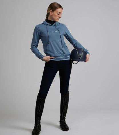 Premier Equine Cadenza Riding Hoodie - San Marino Blue equestrian technical apparel at Equiflair