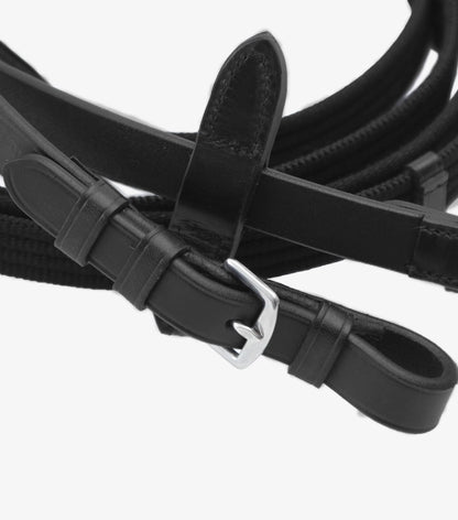 Premier Equine Caloveto Web Reins Black