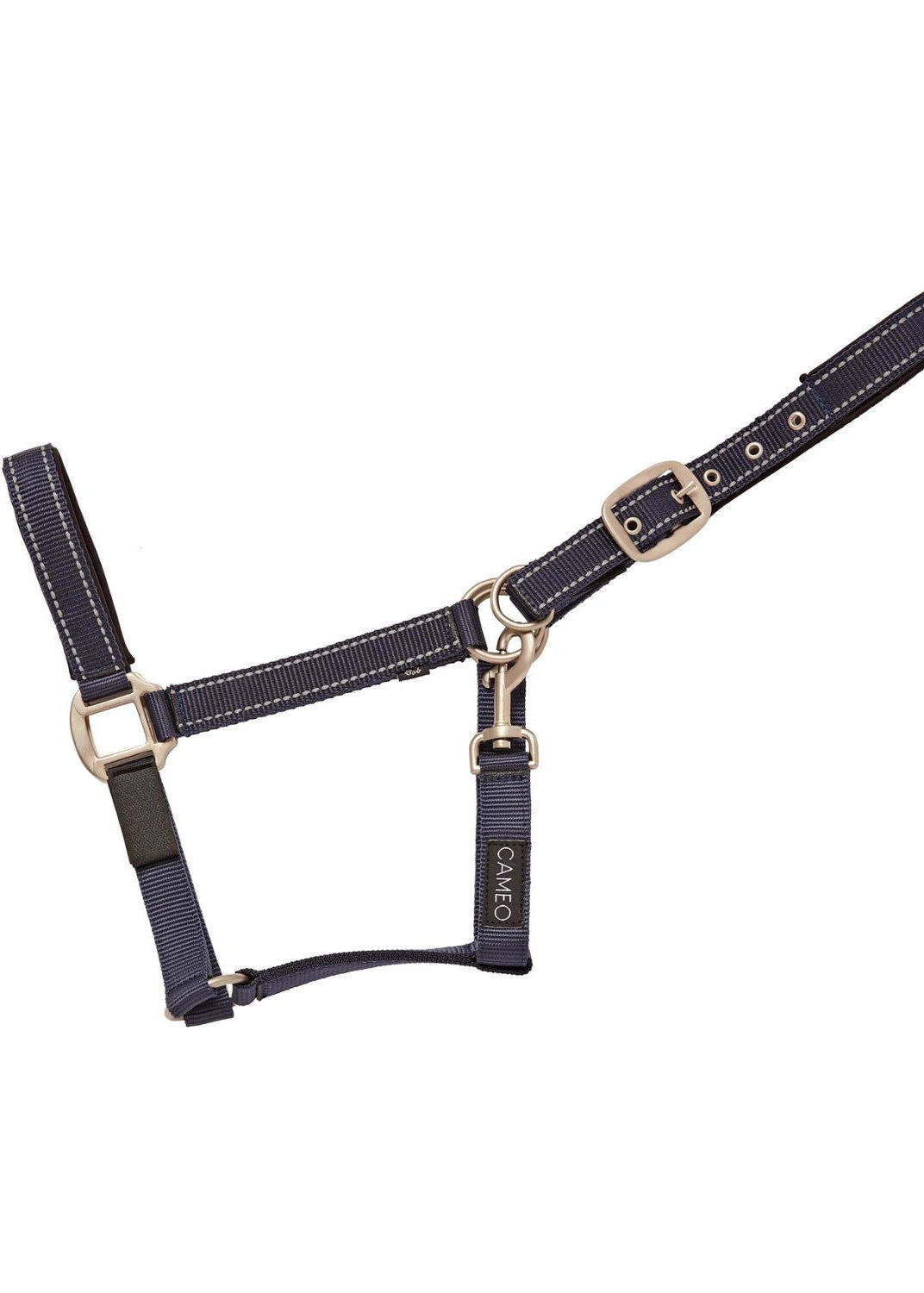 CAMEO Safety Headcollar Navy Reflective | Horse Halter Breakaway | Equestrian Safety Equipment - Hi-Vis Small Pony