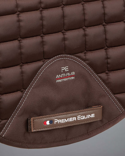 Premier Equine Merino Wool Dressage Saddle Pad - Brown: Close contact, anti-slip, high wither design