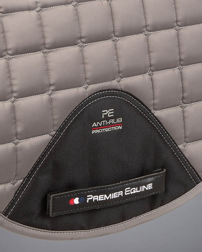 Premier Equine Dressage Saddle Pad - Grey/Black Merino Wool Close Up | Anti-Slip & Anti-Rub Protection