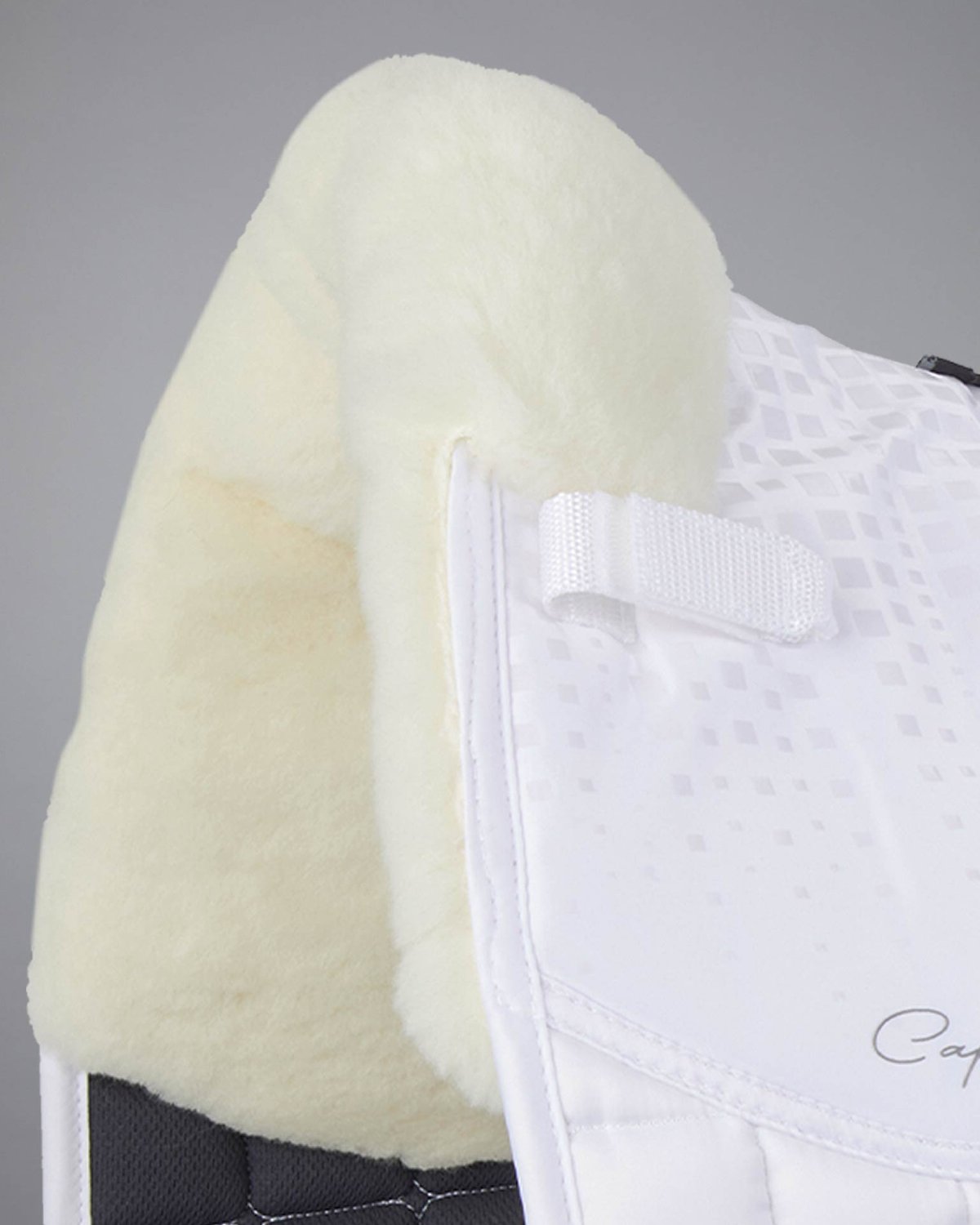 Premier Equine Capella Dressage Saddle Pad, Merino Wool, White, Close Contact, Anti-Slip, High Wither Design