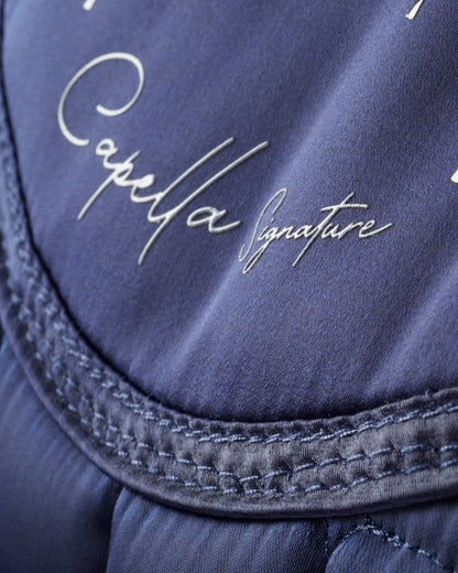 Premier Equine Capella Dressage Pad - Navy Blue Saddle Pad with Merino Wool Lining and Signature Embroidery
