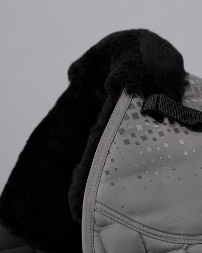 PREMIER EQUINE CAPELLA Merino Wool GP Jump Saddle Pad - Grey/Black: Close Contact Comfort & Style
