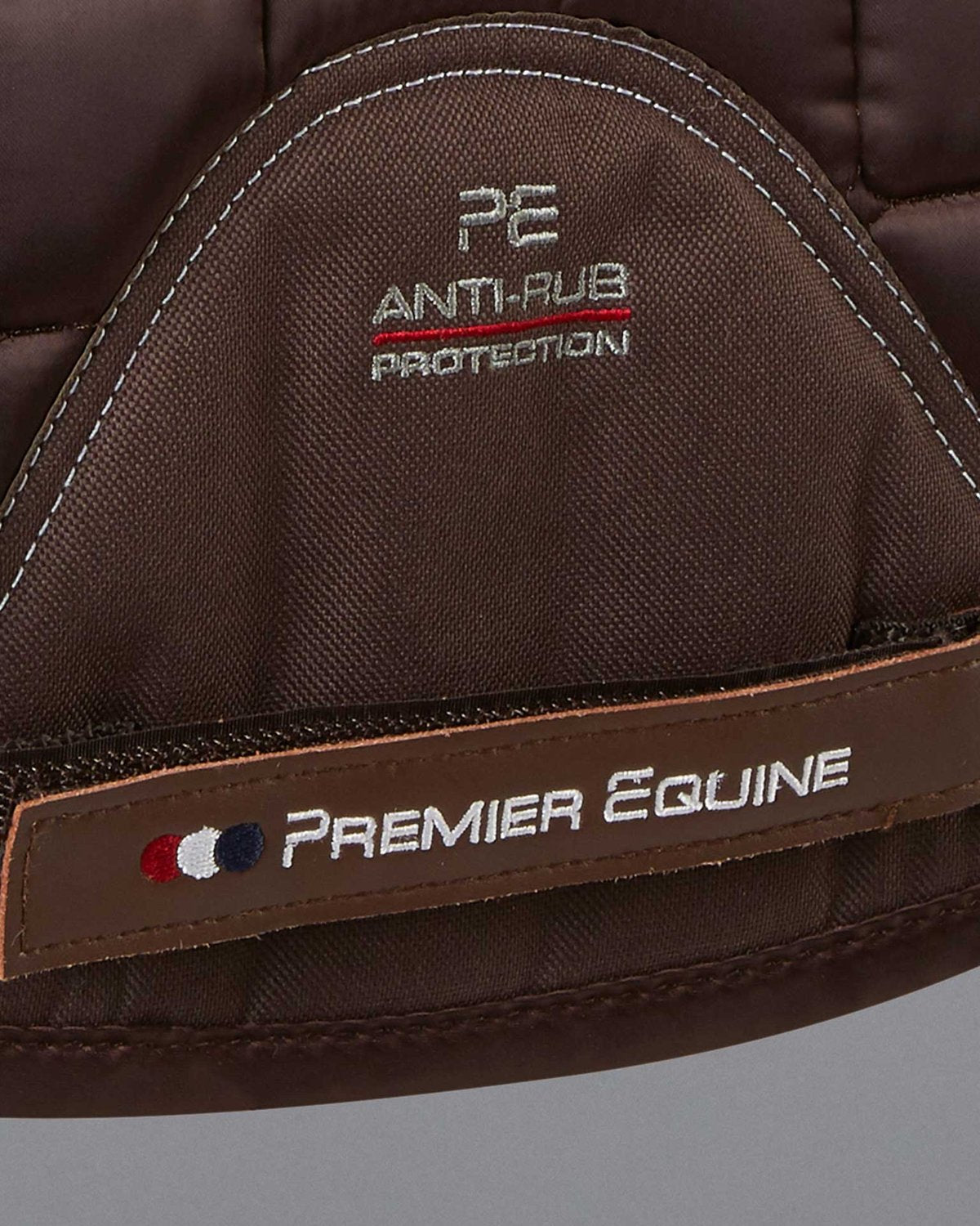 Premier Equine Brown Saddle Pad - GP/Jump Style with Anti-Rub Technology, Horse Riding Equestrian Gear