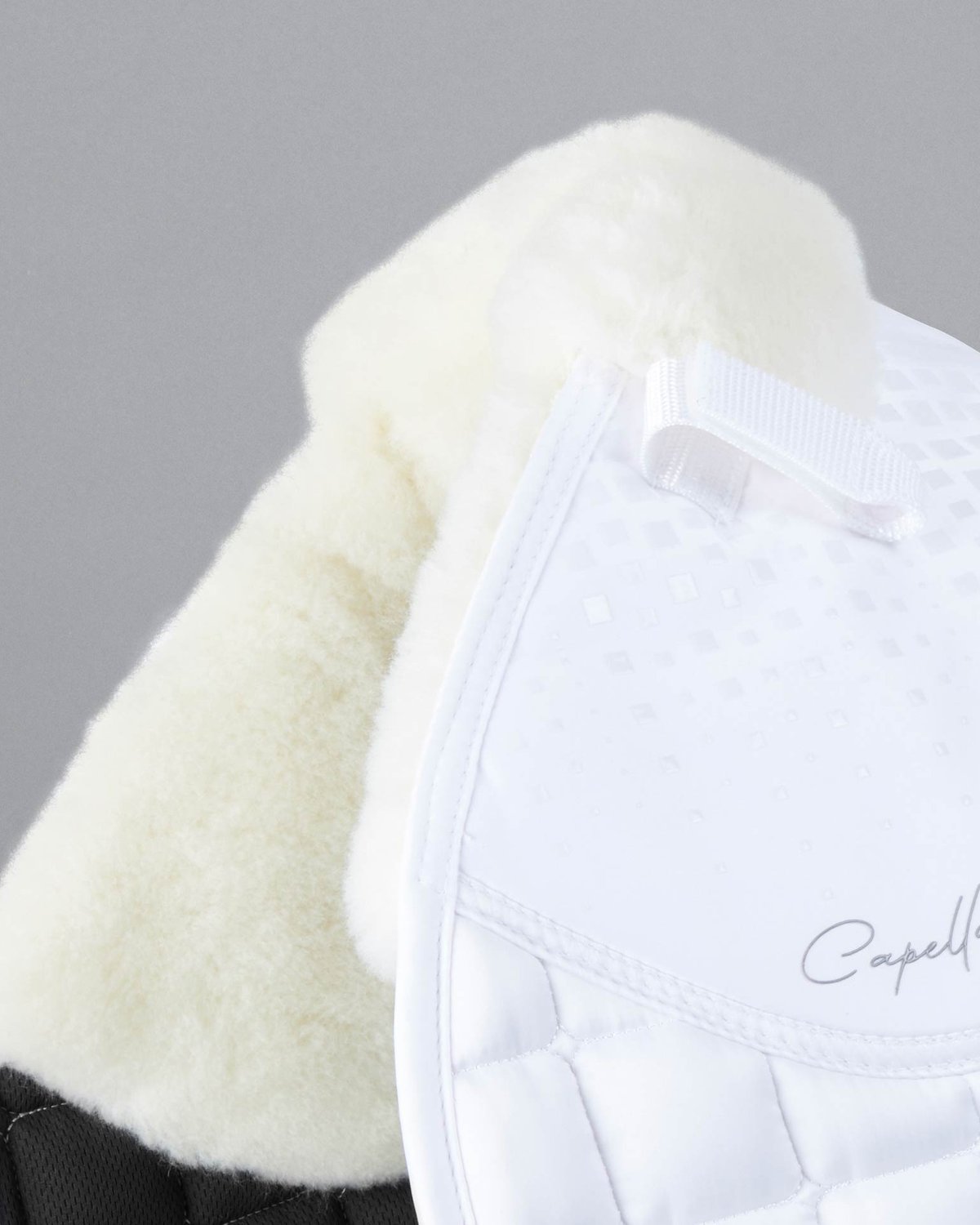 Premier Equine Capella White Merino Wool GP/Jump Saddle Pad - Close Contact, High Wither Design
