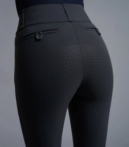 Premier Equine Carapello Anthracite Riding Breeches | Full Seat Gel | Equiflair Shop Now